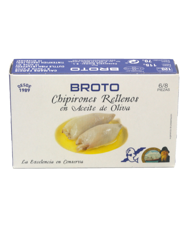 CHIPIRONES RELLENOS EN ACEITE DE OLIVA BROTO